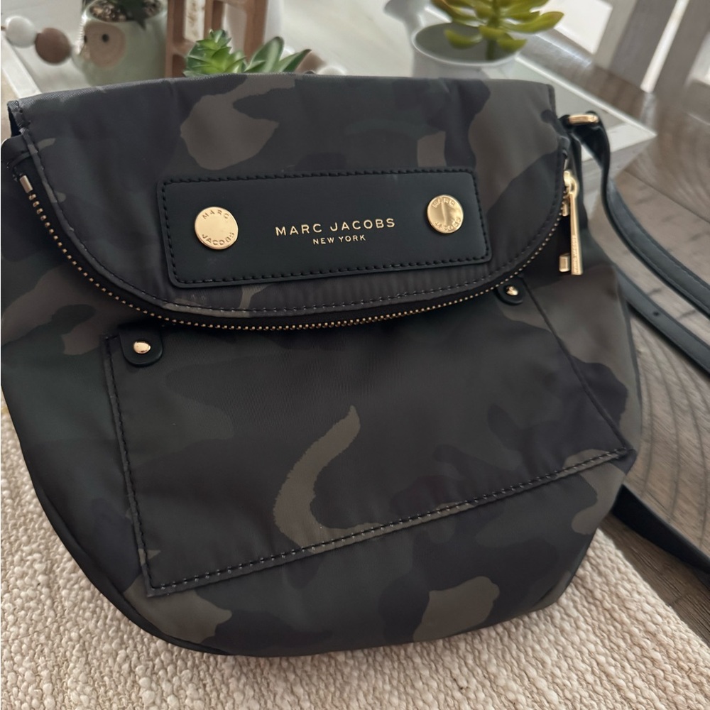 Marc Jacobs Black and Gray Camouflage Bag
